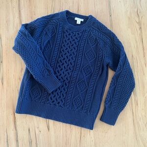 Crewcuts Blue Cable Knit Sweater
